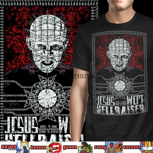 

hellraiser pinhead jesus wept cenobites classic movie horror t shirt