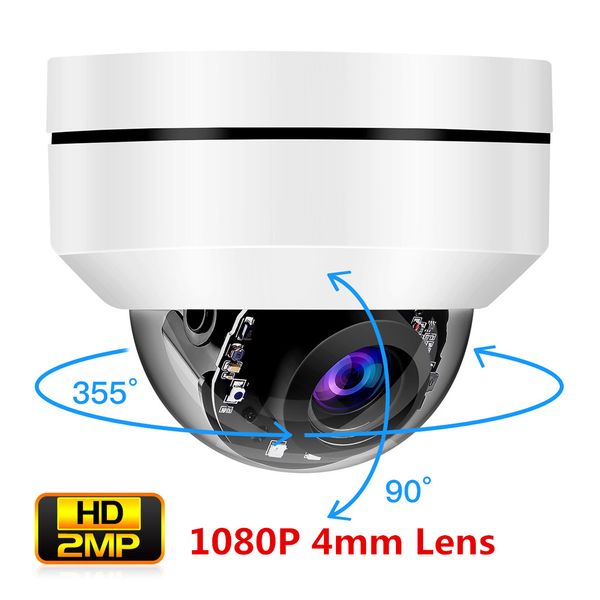 

2mp ptz cam hd 1080p 4mm ip camera outdoor security dome camera onvif network ir night vision waterproof ipcam