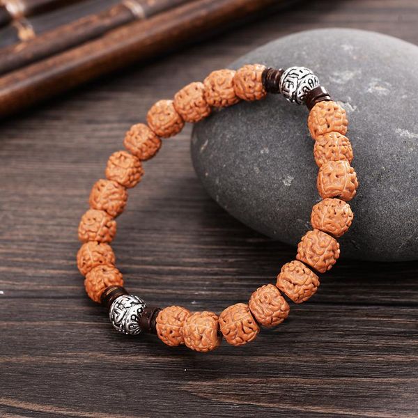 

tibetan rudraksha six true words beads buddhist mala prayer meditation reiki yoga bracelets, Black