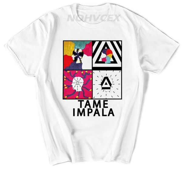 

tame impala logo printing t shirts male short sleeve o neck men t shirt group clothes