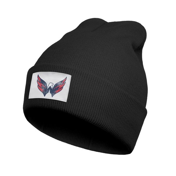 

washington capitals distressed series men and women beanie knitted oversized cartoon print knitted hat, fine knit skull black gold blue, Blue;gray