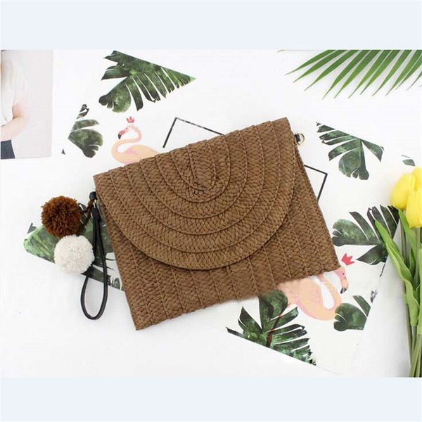 

summer women retro wicker handbag bags totes beach straw rattan basket bag