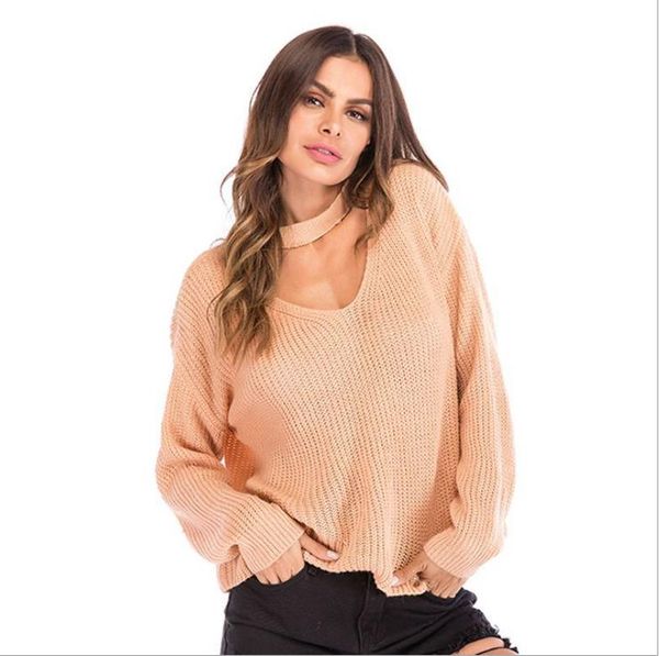 

womens designer luxury sweater autumn winter long sleeve leopard solid color v neck knitting sweaters fashion casual female clothing, White;black