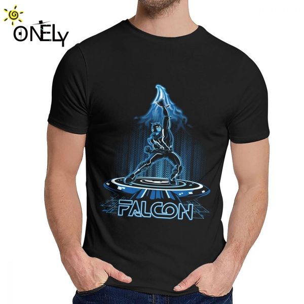 

great captain falcon from the video games f-zero and super smash brothers t-shirt man's graphic print soft cotton classic o-neck