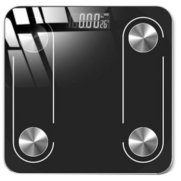 

bluetooth body scale smart scale glass led digital floor bathroom weight balance-black
