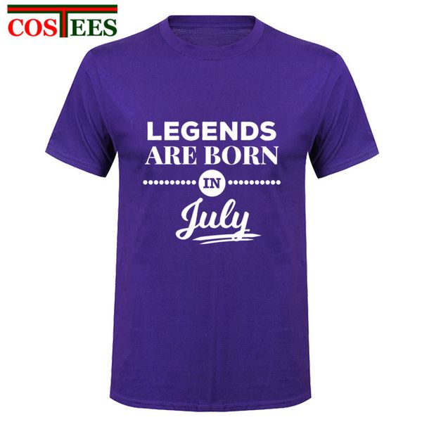 

men's t-shirt legends are born in july t shirt hombre short sleeve o neck tshirt leisure clothing homme father's gift tees