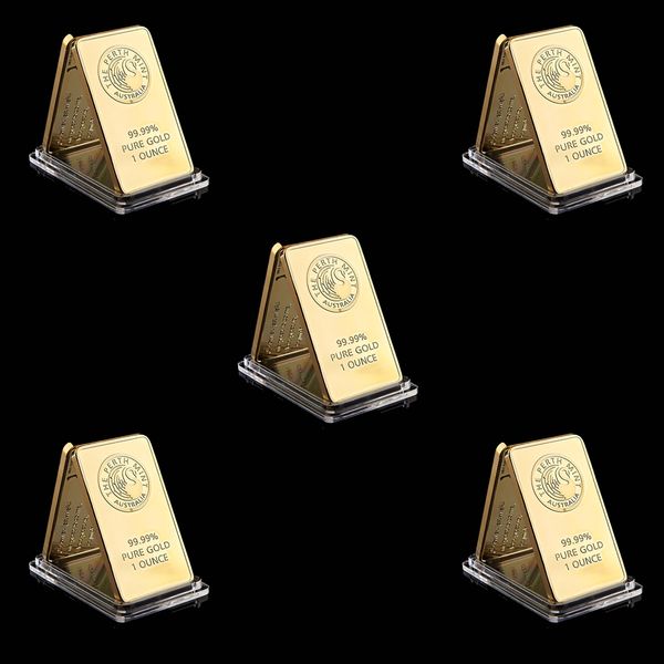 

5pcs rare 1oz perth mint black swan gold bar 24k bullion birthday holiday gifts home decorations crafts