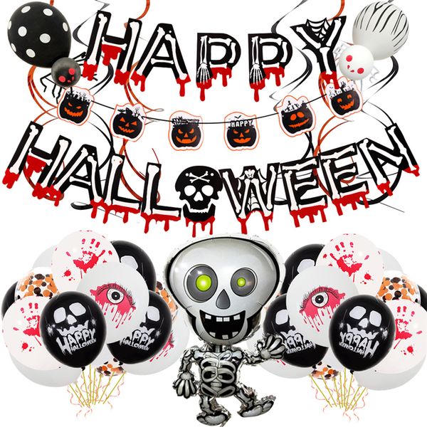 

halloween party decoration set happy halloween balloons and banner for halloween bar home decor supplies jk2009xb