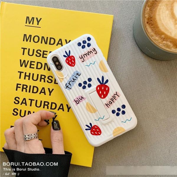 

ins strawberry for iphone11promax phone case 8plus support xr soft case 11 female xs for apple 7/6s