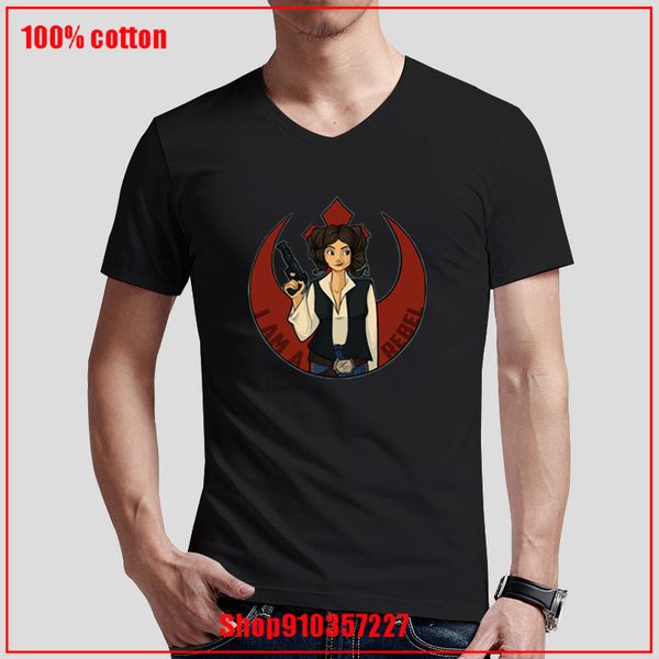 

rebel girl princess leia rebel v-neck t-shirt short sleeve shirt 2020 summer formal shirts male print simple shirt