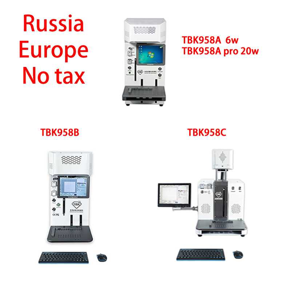 

automatic 958a tbk958a pro tbk958b tbk958c 6w 20w fiber laser marking separating machine for samsung back glass removing
