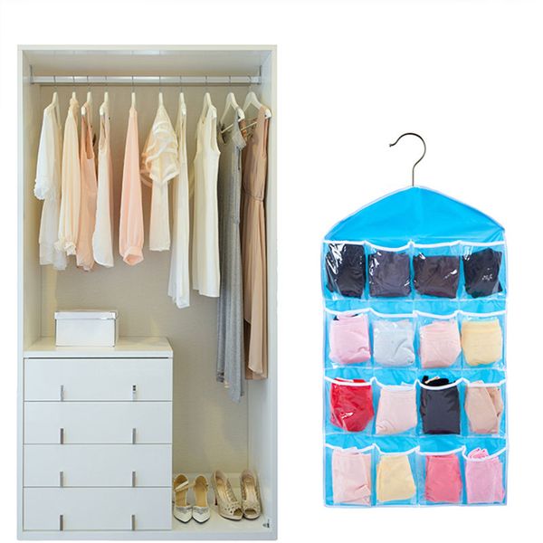 

storage boxes & bins bags space saver terylene sock bag closet 16 grid super convenience underwear organizer home decor