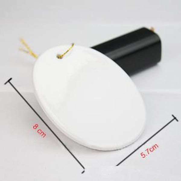 

sublimation blank ceramic ornaments white chrismas pendant decoration white ceramic ornament thermal transfer decor a02, Black