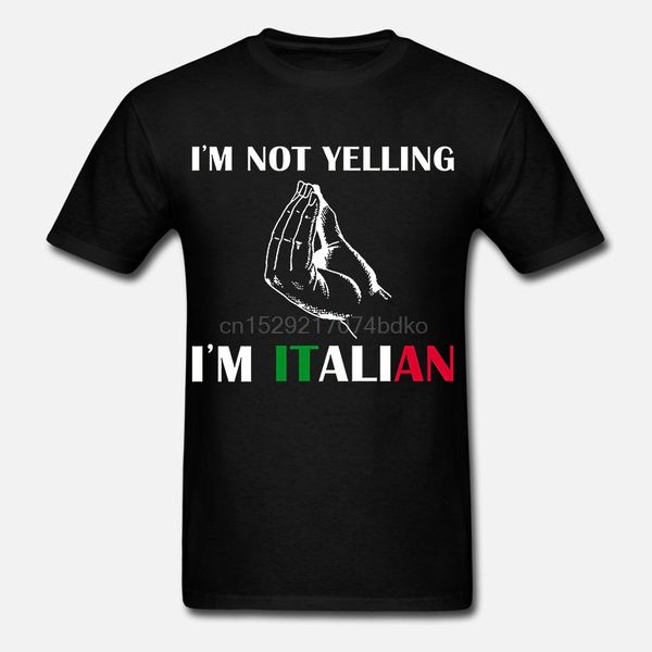 

new fashion cotton t-shirt tees geek yelling i italian men& novelty funny t-shirt casual tee shirt
