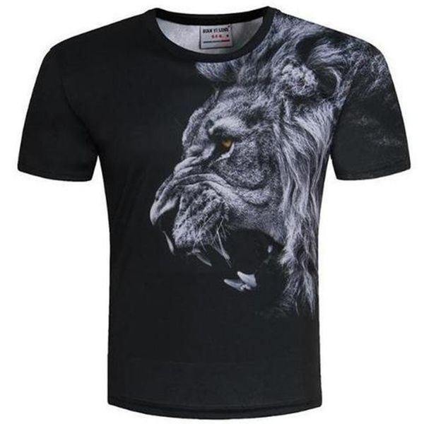 

men 's t -shirt 3d lion printed breathable animal men 3d print shirts graphic plus size kawaii men clothing