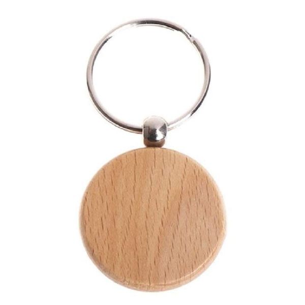 

keychains 20pcs blank round wooden keychain diy key tag gift, Silver