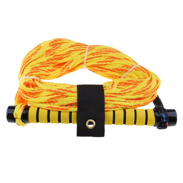 

water ski rope 75-ft feet with performance tractor grip handle yellow