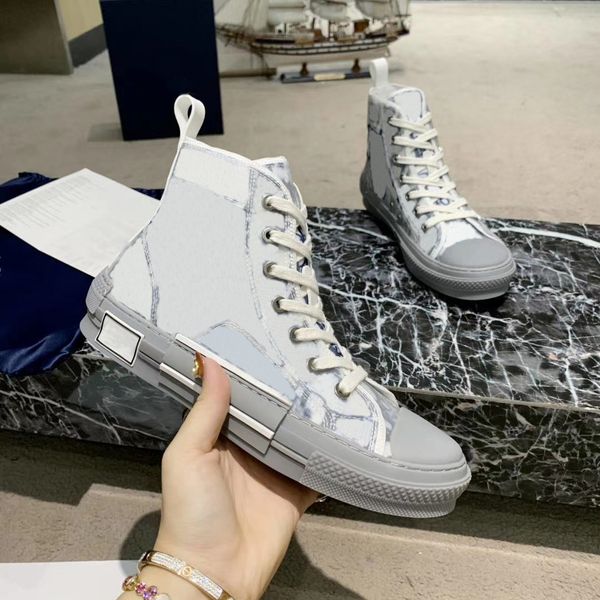 

2020 womens mens casual shoes sneakers embroidery technical canvas high-shoes popular oblique dress trainers sneakers chaussures, Black