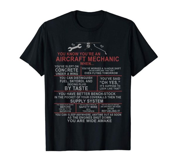 

aircraft mechanic funny a&p airplane sayings t-shirt 2019 new men's fashion summer cross fit slim 80s t shirts