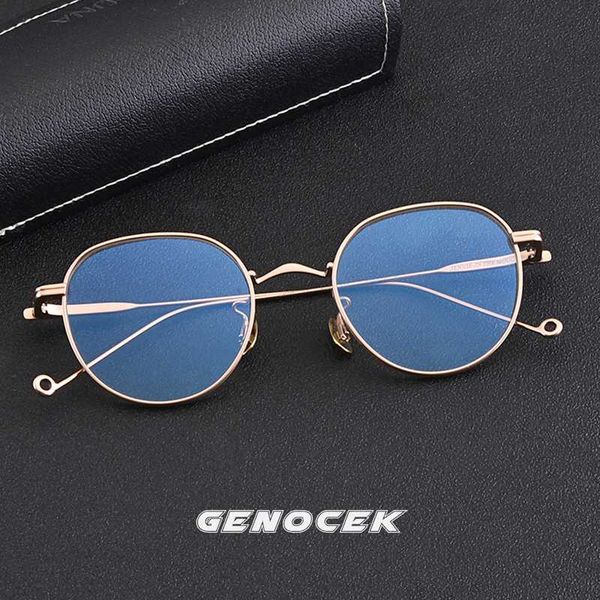 

luxury pure titanium очки кадр мужчины женщины vintage очки по рецепту близорукость оптические очки рамка jennie в themood, Black
