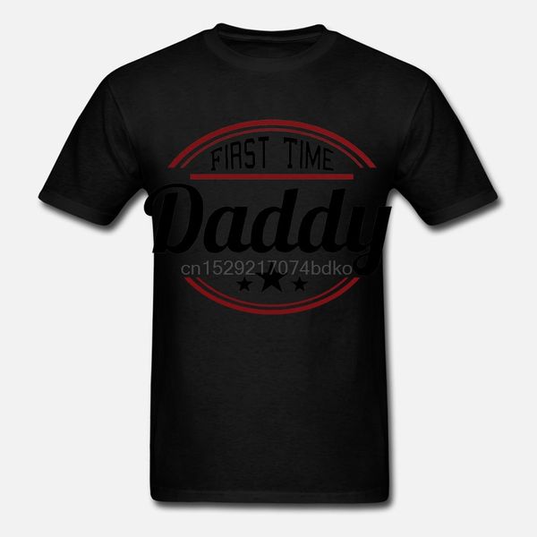 

mens t-shirt first time daddy shirt 100% cotton gift-white