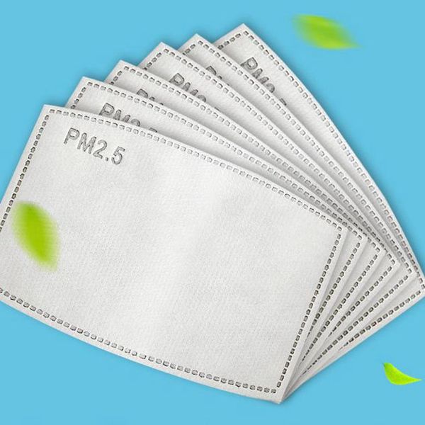 PM2.5 Aktivkohlefilter, austauschbares Anti-Haze-5-lagiges Filterpapier-Pad für Erwachsenenmasken, Ersatz-Pad-Design-Maskenfilter LJJK2485