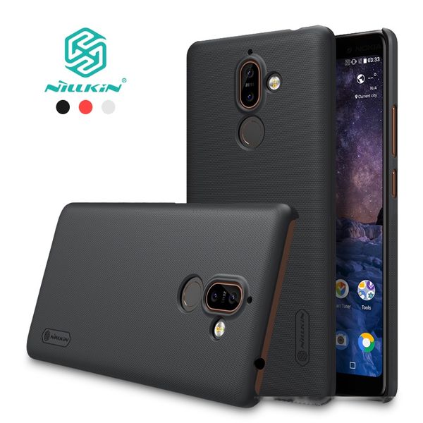 

for nokia 7 plus case cover nillkin frosted pc hard back cover case with gift phone holder for nokia 7plus case 6.0 inch