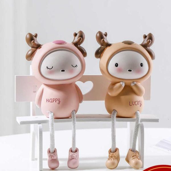 

cute cartoon nordic style living room doll decoration creative animal shapes home decoration accessories resin mini figurines