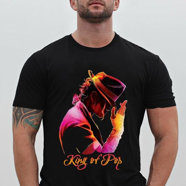 

michael jackson king of pop black cotton t-shirt size s-5xl