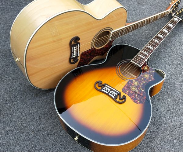 

cutaway solid spruce j200 acoustic guitar tortoise pickguard factory custom maple j200vs guitarra