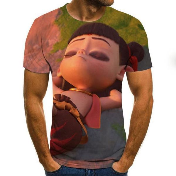 

summer new cartoon t -shirt printing men 's t -shirt 3d anime printing print t -shirt 3d print shirts hentai kawaii plus size men cloth