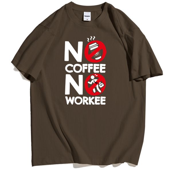 

no coffee no workee printed mens t shirt street simple letter pattern t shirt for male hip hop fashion round neck male t-shirts