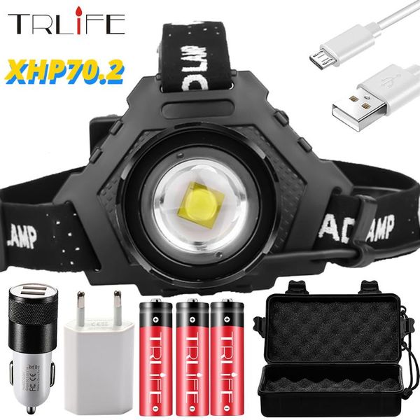 

headlamps 7000lm xhp90 headlamp usb rechargeable led fishing headlight xhp50 bright xhp70 lanterna waterproof power bank use 3x18650
