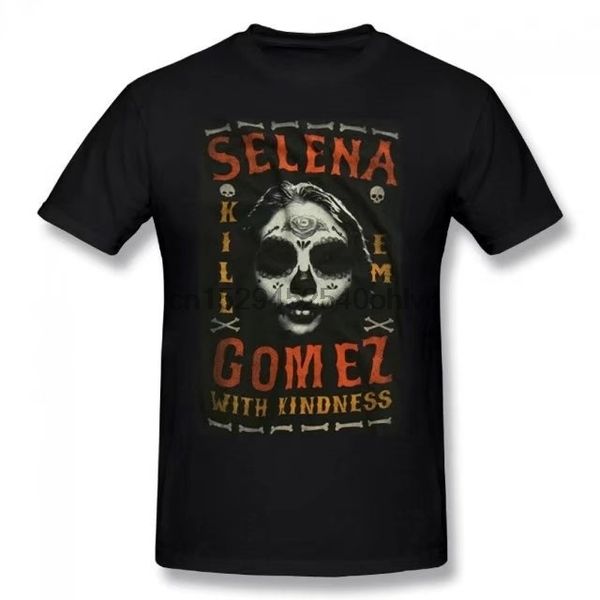 

selena gomez kill em summer basic casual short cotton t-shirt