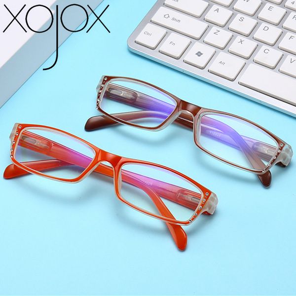 

xojox square reading glasses women retro imitation diamond glasses for reader +1.0 +1.5 +2.0 +2.5 +3.0 +3.5 +4.0 diopter, White;black