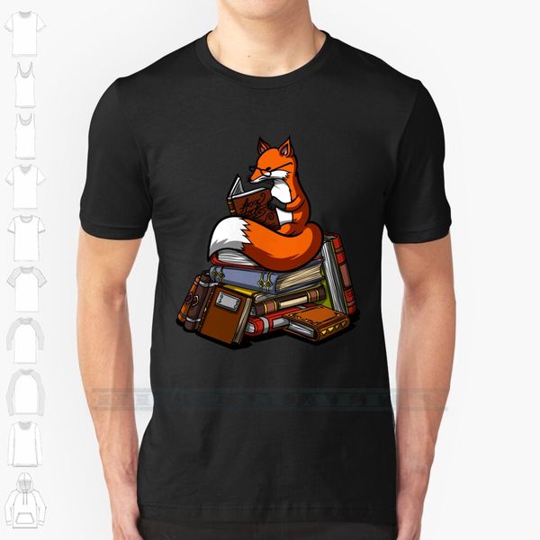 

fox reading a book custom design print for men women cotton new cool tee t shirt big size 6xl cute fox funny fox