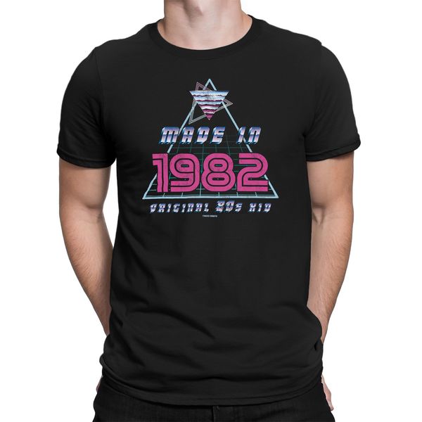 

made in 1982 original 80s kid mens 36th birthday t shirt eighties retro ma cool casual pride t shirt men new fashion