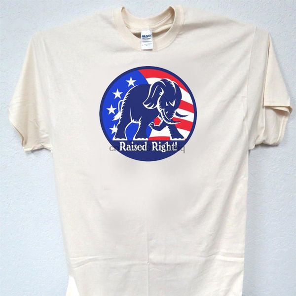 

raised right elephand political red white blue cool t shirt sizes s 5xl t 1718