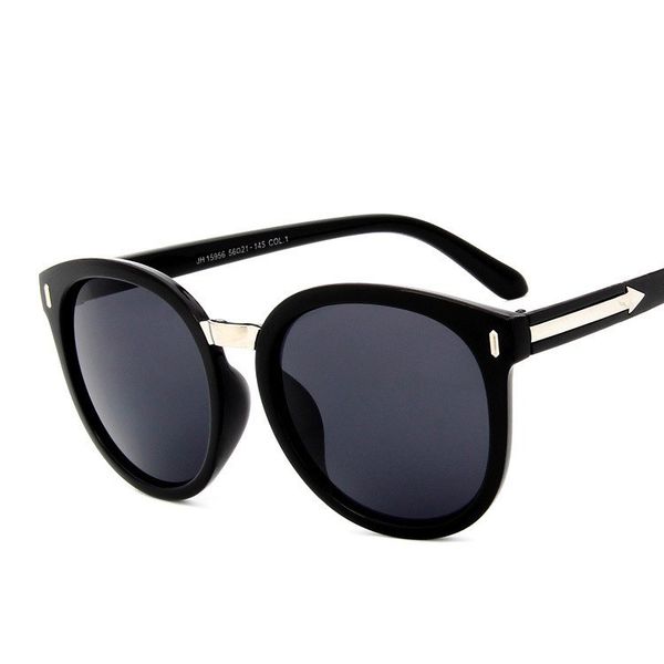 

feminine new fashion trend color reflective street p decoration neutral square retro sunglasses, White;black