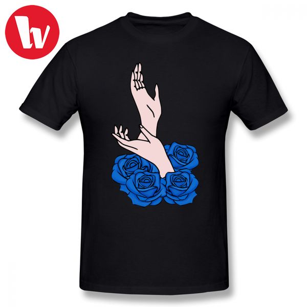 

твин пикс shirt tee руки и розы t-shirt мужчины мультфильм печати с коротким рукавом мужчины футболки с коротким рукавом 100% хлопок майка