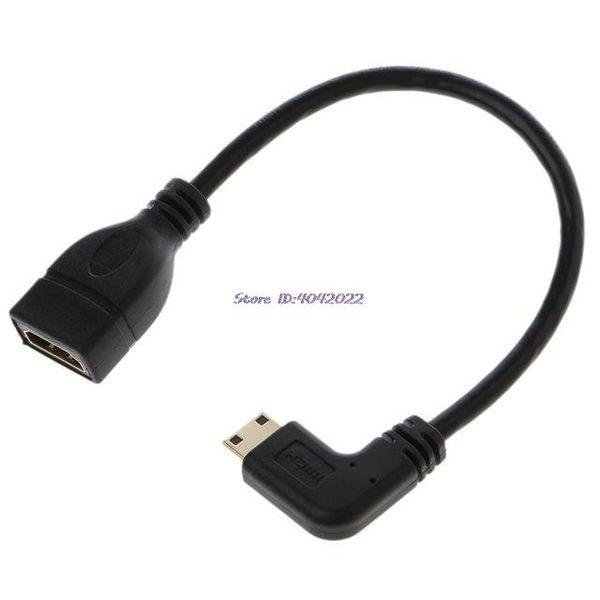 

consumer electronics 90 degree angled mini usb hdmi male to hdmi female extension data cable 21cm