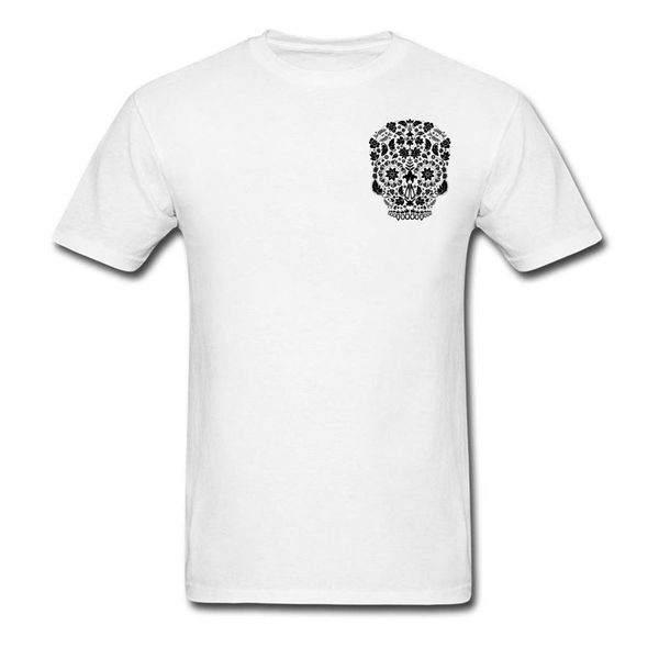 

funny printing men's t-shirts summer/fall short sleeve o neck pure cotton movie tees casual t-shirt day of the dead skull