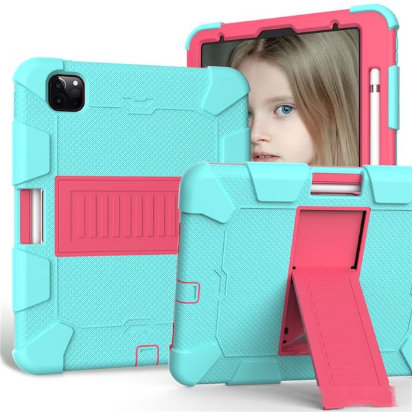 

3 layer protection case with kickstand & pencil slot function tablet case shockproof protection cover for ipad pro 11 2020