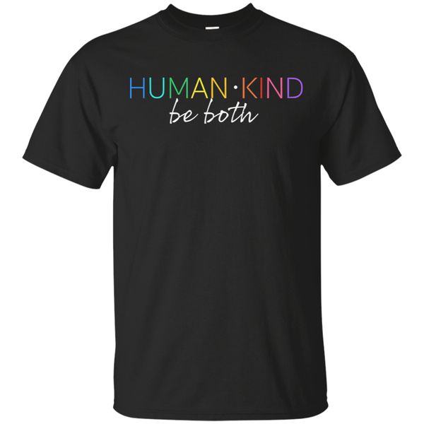 

human kind - be both humankind t - shirt black men - women bodybuilding tee shirt