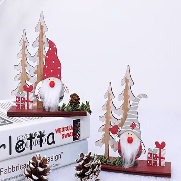 

christmas decor fashion wooden faceless doll forest old man deskornaments