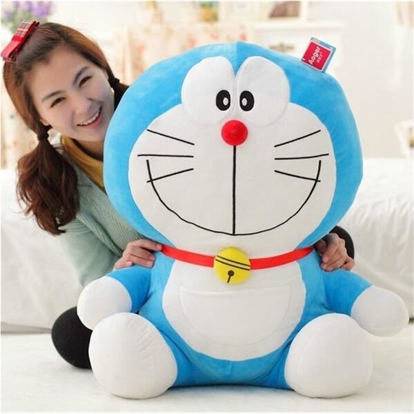 1 pcs 40 cm stand por mim Doraemon pelúcia brinquedo boneca gato crianças presente bebê brinquedo kawaii pelúcia animal pelúcia felicidade melhor presentes para babys e meninas t191019