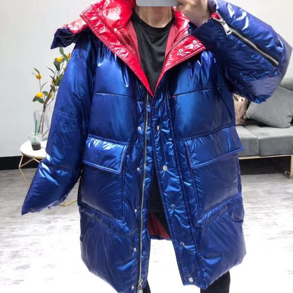 

hstar 2020 winter down jacket women plus size coat female hooded thick white duck down jacket lady fashion outerwear, Black