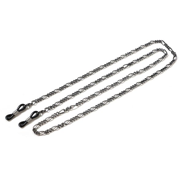 

colorful metal plated link chain eyeglasses reading glasses rope sunglasses strap cord holder necklace band accessory, Silver