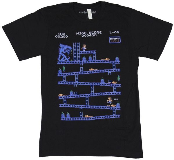 

aliens mens t-shirt - stage one video game screen parody image cool casual pride t shirt men fashion tshirt