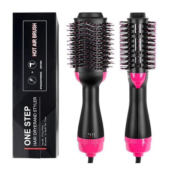 

1000w air hair brush one step 2-in-1 hair dryer & styler multi-functional straightening & curly hair brush with negative ions fast shipp